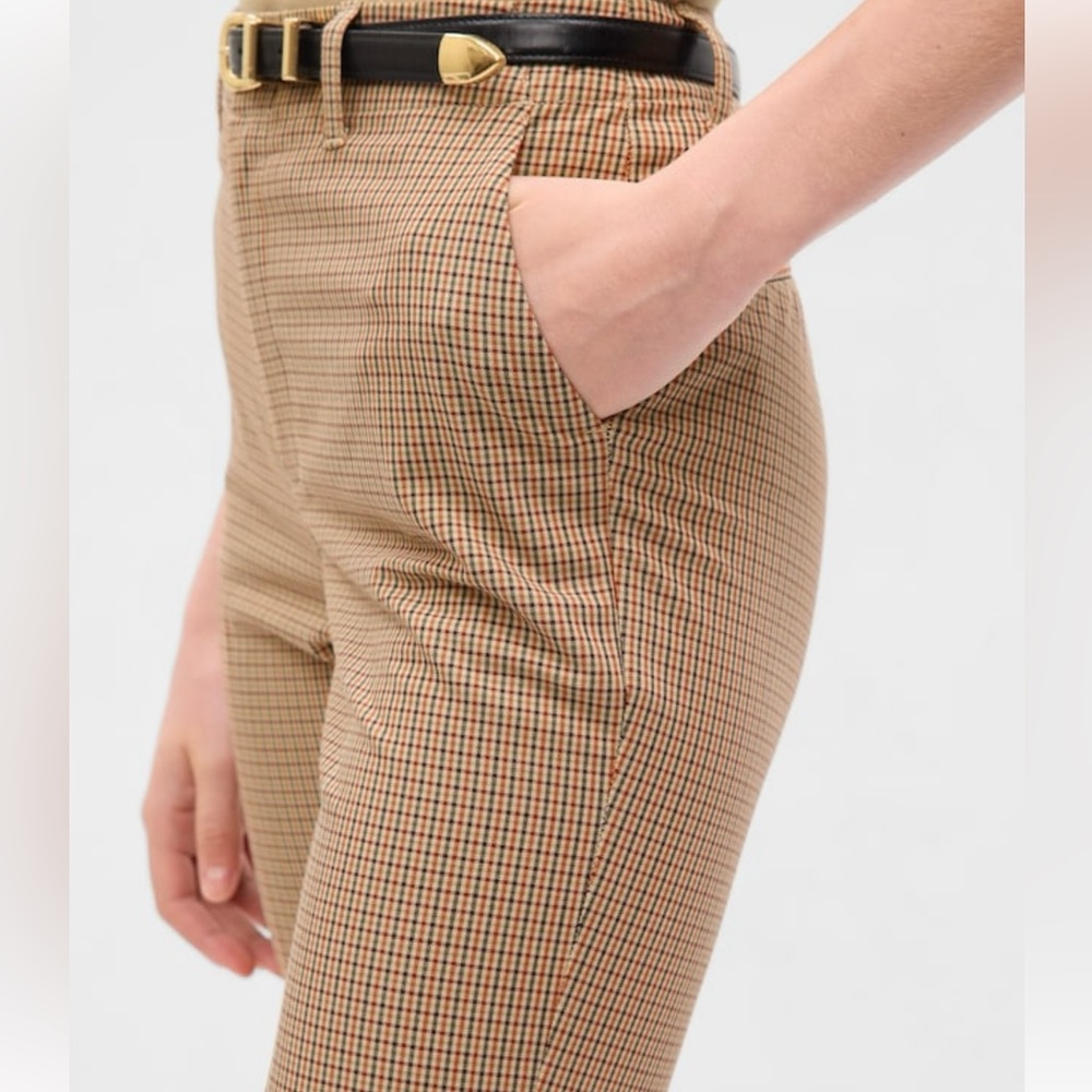 Plaid Slim Fit Pants size 12 from Gap. Cute, never worn, Brown/tan/white/yellow